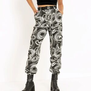 Blackmilk Dead Snake Cargo Pants, size 18
